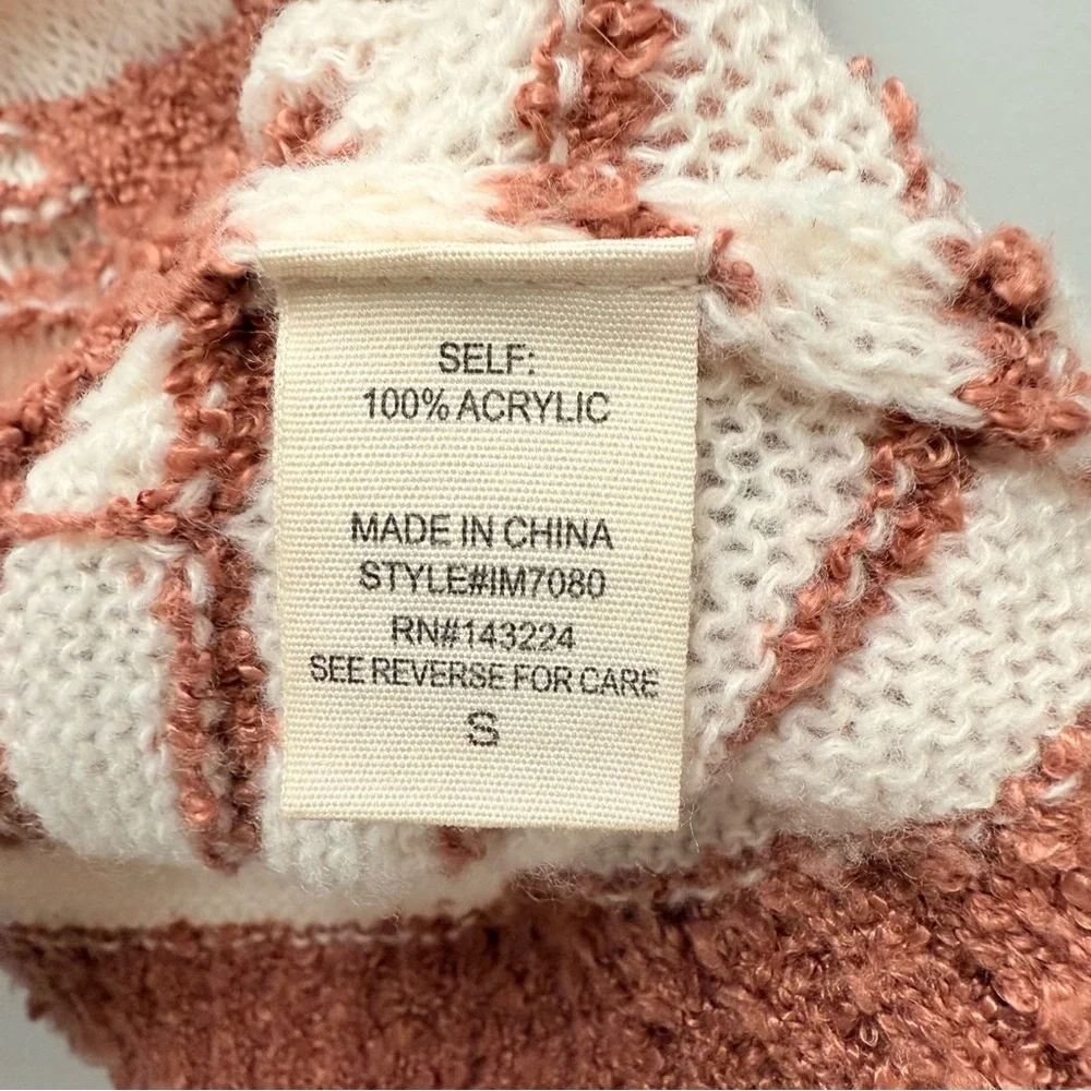 Illa Illa Marley Brown & Cream Patterned Sweater | Size Small